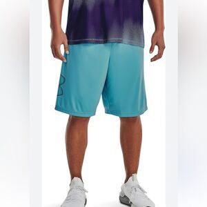 Under Armour Perimeter Basketball Shorts Mens Medium loose  black and teal